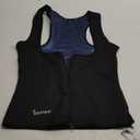 Junlan Sauna Suit for Women Waist Trainer Vest for Women Sweat Tank Top Shaper for Women with Zipper (Small, Black)