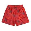 DIOTSR Mens Graphic Print Shorts Cool Mesh Basketball Shorts Casual Flat Front Shorts Summer Drawstring (X-Small, Star Red)