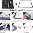 Window Screen Repair Kit - 59" x 106" Screen Door Replacement Fiberglass Screen Mesh with All Screen Tools for Sliding Door and Patio Screen Door Replacement, TOOLTRIZ
