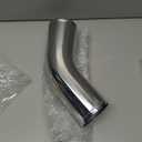 GASHER 1PCS 45 Degree Elbow Aluminum Alloy Tube Intercooler Pipe Air Intake Tube 3.5"OD, Leg Length 12" (300mm) with Bead Roll