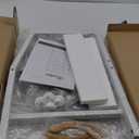 Furnulem Tall 4 Drawers Dresser, Vertical Storage Tower for Bedroom, Hallway, Entryway, Nursery, Closet Organizer, Nightstand Bedside Table Furniture, Sturdy Steel Frame, Wood Top, White