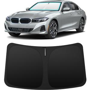INSAUTO Custom Fit Windshield Sun Shade Accessories for BMW 3 Series 2019-2026 (330i/M340i), Foldable Front Window Sunshade, UV & Heat Reflector, Keeps Interior Cool, Includes Storage Bag