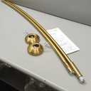 Zenna Home Rustproof Curved Shower Curtain Rod, No Drill Tension or Permanent Mount Adjustable Curved Shower Rod for Bathroom, Easy Install, Rounded for Extra Room, 50 to 72 Inches, Gold