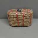 1 Inch x 50 Ft Hemp Rope, 900 Lbs Working Strength, 4 Strand Twisted Cord for Tug of War, Porch Swings, Landscaping & Decor