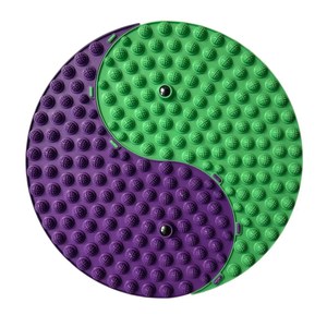 Foot Massager Mat, Yinyang Balance Tai ji Bagua Pattern with Magnetic Therapy, Acupressure Reflexology Mat for Daily Foot Relaxation and Pain Relief, Purple and Green