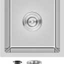 15x13 Inch Undermount Bar Sink, Handmade 304 Stainless Steel Kitchen Sink, R10 Corner, 8" Deep Single Bowl, for Small Kitchen, Bar, RV Sink