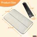 Heat Plates and Grill Grates for Walmart Expert Grill 3 Burner 720-1049 | Cooking Grates for Expert Grill Parts Replacement 720-1049 Expert Grill Heat Plates, Porcelain Steel