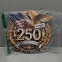 US 250th Anniversary Double Layer Wooden Door Sign, 1776-2026 Door Wreath Patriotic Independence Day, 250 Years of Freedom Large Wall Decor, Anniversary Hanging Sign for Porch Outdoor 12 x 12 Inch