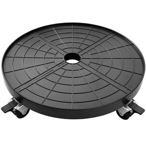 NOAMOO 20 Inch Plant Caddy with Wheels Outdoor Indoor, Extra Large Rolling Plant Stand for 600lb Heavy Duty Flower Pots, Round Plant Rollers Lockable Potted Planter Dolly, Black