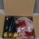 Moonflor Strawberry Jumbo C9 Christmas Pathway Lights Outdoor - 8.5FT 5 LED C9 Walkway Light, Christma Decoration Outside, Christmas Lights Outdoor for Lawn Holiday Yard, Red & Pure White (1 Pack)