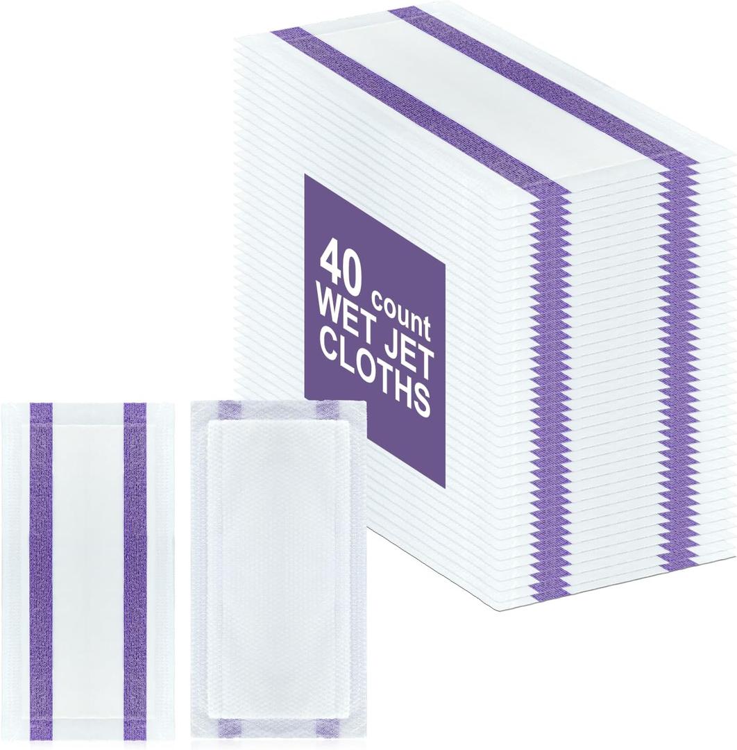 40 Count for Wet Pads Refill & for Wet Jet Refill, Disposable Wet Jet Refills for Wet Jet, All-Floor Cleaning Pads Safe for Hardwood