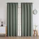 Chyhomenyc Bennet Olive Green Curtains 84 Inches Long 2 Panels, Faux Linen Textured Semi Sheer Light Filtering Soft Airy Privacy Farmhouse Curtain Drapes for Living Room Bedroom, 40" Wx84 L