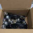 100ft 2-Pack Outdoor G40 LED Globe String Lights Dimmable Waterproof Shatterproof Light Strings with 52 Bulbs Connectable Commercial Hanging Lights for Christmas Patio House Backyard Balcony Party