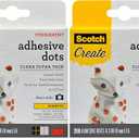 Scotch Adhesive Ultra Thin Dots, Clear, 200 Count, Great for Card Making and Scrapbooking