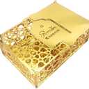Ramadan Tray Eid Mubarak Serving Tray Hollow Acrylic Mirror Tray Fruit Plate Tableware Dessert Star Platters Candy Dish Storage Container DIY Display Holder Ramadan Islam Kareem Party Decor