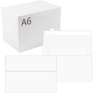 200 Pack White 4x6 Envelopes A6 Invitation Envelopes Self Seal for Wedding Birthday Party Baby Shower Thank you Notes, Greeting Cards (200, A6)