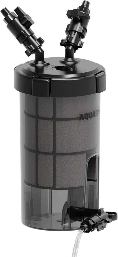 AQUASMITH Non-Powered Prefilter Canister Filters for Aquarium,Self-Cleaning Aquarium Filter,Forms Synergistic Filtration System with Main Canister Filter,Extends Main Filter Maintenance