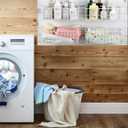 Hicarer 4Pcs Metal Slatwall Baskets and Bins Set Hanging Storage Baskets for PVC Slatwall Mounted Accessories Storage Display on Garage Panels(14.5x8.5x5,White)
