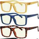 Eyekepper 5-pack Oversized Reading Glasses Blue Light Blocking Large Readers +2.5