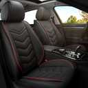 Car Seat Covers for Honda Civic 2000-2026, Premium Nappa Leather Car Seat Cover, Stylish Sport Seat Covers Automobile Seat Cover Sets.(Standard 2 Seats/Black)