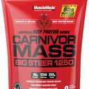 MuscleMeds Carnivor Mass Chocolate Big Steer 1250, 15 Lb (Packaging May Vary), Best By 08/28