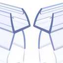 Frameless Shower Door Bottom Seal 2-Pack Think 1/4"(6mm) Long 36''(914mm) Shower Door Sweep to Create a Water Barrier Shower Door Seal Strip Design to Stop Leaks