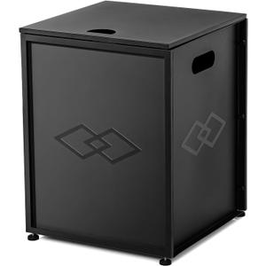 Propane Tank Cover Table 20LB Outdoor Gas Cylinder Hideaway Storage Box with Side Handles Metal Side Table for Garden Fire Pits