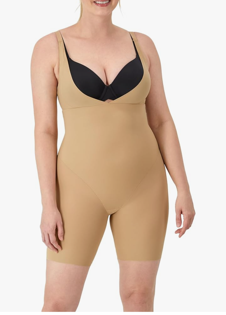 Maidenform Women's Shapewear Tummy Control Bodysuit, Tummy Control Body Suit, High-Waist Thigh Slimmer, Shapewear for Women ,Size M