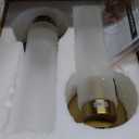 TETOTE Brushed Gold Wall Sconces Set of Two Modern Bathroom Wall Light Fixtures Farmhouse Wall Lights with Frosted Glass Shade for Mirror Bedroom Living Room (2 Packs)