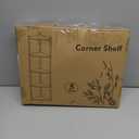 Wisuce Corner Shelf, 100% Real Bamboo Shower Corner Shelves Free Standing Shelf Storage Organizer for Bathroom Living Room Kitchen (Natural, 5 Tier)