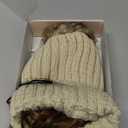 REECHO Beanie Wig Hair Extensions, Warm Knitted Beanie Hat with Hair 12" Beach Wavy Hair Extension Synthetic Hairpiece for Women - Beige Beanie, Light Brown with Highlights Hair