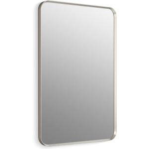 Kohler Essential 24 in. W x 36 in. H Rectangular Framed Wall Mount Bathroom Vanity Mirror in Brushed Nickel