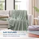 Monbix Light Sage Green Fleece Throw Blanket for Couch- Room Decor Soft Cozy Blankets for Women, Lightweight Fleece Flannel Bed Blanket Suitable for All Seasons(50"60",Light Sage Green)