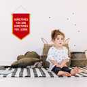 Inspirational Classroom Canvas Banner Wall Decor, Sometimes You Win Sometimes You Learn Positive Affirmations Motivational Hanging Pennant Flag Banner for Classroom Kids Room Playroom