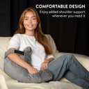 Shoulder Support Pillow - Plush Arm Support, Adjustable Strap, Shoulder Surgery Recovery, Machine Washable