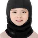 GOT Sports Kids Balaclava Ski Mask - Winter Fleece Neck Warmer with Helmet Liner Hood for Boys Girls (Ages 3-6) (Black)