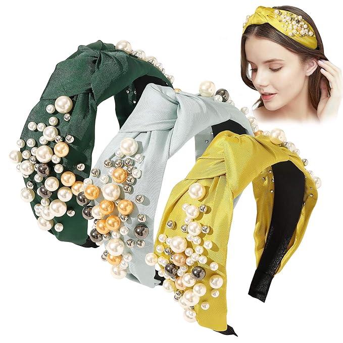 Ivyu Headbands for Women Head Bands - 4 Diademas Para Mujer De Moda Padded Hair Accessories Hairbands for Girls No Slip Fashion Cute Headband Gift for Women