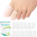 Silicone Toe Protectors,6 Pairs Soft Gel Toe Protectors for Men & Women-Toe Caps for Foot Pain Relief-Toe Sleeves for Ingrown Toenails, Corns, Calluses, Blisters(Transparent Color+2L+4M)