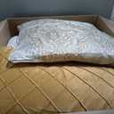 Bedduvit Luxury 7 Piece Bed in Bag, Vintage Damask Jacquard Thick King Comforter Set, Luxurious Genuine Patchwork Design All Season Bedding Set with Bed Skirt, Decor Pillows, Shams, Gold/Beige/Cream