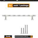 Brushed Nickel Cabinet Pulls 7.56" Hole Center 10 Pack Hammered Silver Cabinet Handles Decorative Kitchen Drawer Dresser Cupboard Bathroom Vanity Cabinet Hardware Rhombus