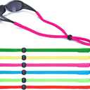 SHINKODA 6-Pack Glasses Strap - Universal Eyeglass Lanyard - Eyewear Retainer Cord for Reading, Safety, Sports & Sunglasses (Neon Pink/Kelly Green/Bright Blue/Lime/Red/Lemon)