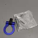 Car Front Bumper Tow Hook, Trailer Grappling Hook with Screw-in Design, Waterproof Bumper Pull Ring Decoration, Foldable Vehicle Exterior Accessory for Truck SUV-Only for Decoration (Blue)