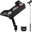 PGM Golf Putter Club with Aircraft-Grade Aluminum and CNC Craftsmanship for Ultra-Low Center of Gravity (Black)