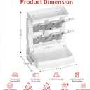 Baby Bottle Drying Rack for 6 Bottles, Vertical Cup Drying Holder, Space Saving Countertop Standing Bottle Dryer Rack for Baby Accessories & Pump Parts (Small White&Grey)