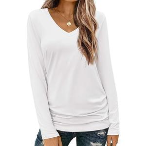 white women's long sleeve blouse, no brend L