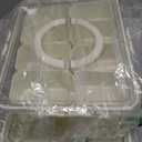 Divided Snack Serving Tray with Lid and Handle Travel Snackle Charcuterie Container Portable Storage Organizer for Candy, Fruits, Nuts, Snacks, Party, Picnic 2 Packs White