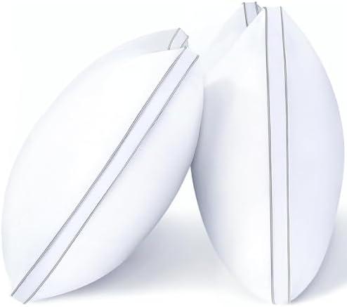 viewstar Pillows Queen Size Set of 2, Hotel Quality, Down Alternative Gusseted Bed Pillows for Side, Back, or Stomach Sleepers, White