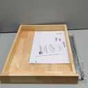 Wooden Pull out Cabinet Organizer 17" W x 21" D x 3.35" H, Heavy Duty Slide Out Drawers Pull-Out Home Organizers for Kitchen Cabinets