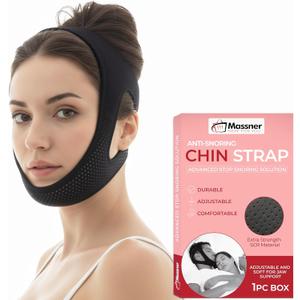Extra Strength Chin Strap for Sleeping, Breathable, Comfortable CPAP Chin Strap for snoring- jaw Strap for Men and Women, Adjustable Snore Stopper Chin Strap, Keep Mouth Closed While Sleeping