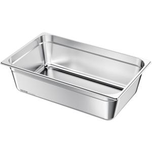 VEVOR 1 Pack Stainless Steam Hotel Pan, Full Size Table Steam Pan, 6 Inch Deep Anti Jam Restaurant Supplies Reusable Rustproof Catering Storage for Home, Party, Restaurant, Hotel, Buffet